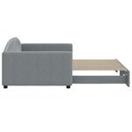 vidaXL Lit de jour avec lit gigogne gris clair 100x190 cm tissu