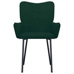 vidaXL Chaises à manger lot de 2 Vert foncé Velours