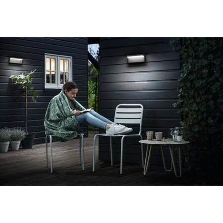 Philips applique led bustan - 4000k 2x4 5w - anthracite