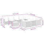 vidaXL Salon de jardin 11 Pièces avec coussins noir résine tressée