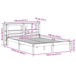 vidaXL Cadre de lit sans matelas blanc 140x190 cm bois de pin massif
