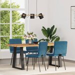 vidaXL Chaises à manger lot de 4 Bleu Velours