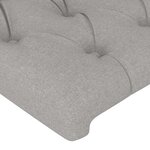 vidaXL Cadre de lit avec tête de lit Gris clair 100x200 cm Tissu