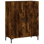 vidaXL Buffet haut Chêne fumé 69 5x34x180 cm Bois d'ingénierie