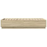 vidaXL Cadre de lit sans matelas chêne sonoma 100x200 cm