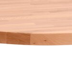 vidaXL Dessus de table Ø50x4 cm rond bois massif de hêtre