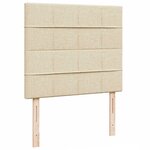 vidaXL Cadre de lit ottoman avec matelas crème 120x190 cm tissu