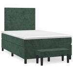 vidaXL Sommier à lattes de lit avec matelas vert foncé 120x190 cm