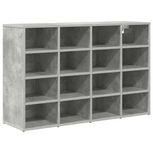 vidaXL Cabinet à chaussures avec étagère Gris béton 103 x 30 x 67 cm