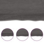 vidaXL Étagère murale marron foncé 40x10x2 cm bois chêne massif traité