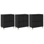 vidaXL Buffets 3 Pièces Chêne noir 180 x 35 x 70 cm Bois d'ingénierie