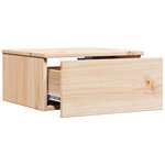 vidaXL Table de chevet Marron 37 x 35 x 18 5 cm Bois massif en pin