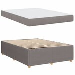 vidaXL Cadre de lit avec matelas Taupe 140 x 200 cm tissu