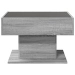 vidaXL Table basse avec LED sonoma gris 70x50x45 cm bois d'ingénierie