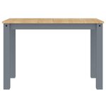 vidaXL Table à manger Panama gris 112x60x75 cm bois massif de pin