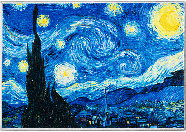 Pièce de monnaie en Argent 1000 Francs g 31.1 (1 oz) Millésime 2026 Art Gallery STARRY NIGHT