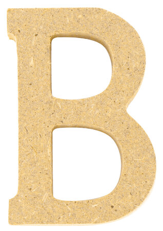 Lettre en bois MDF 5 x 1 2 cm Alphabet lettre B