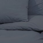 vidaXL Ensemble de housse de couette Anthracite 140x200 cm Coton