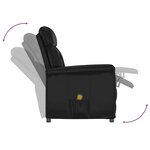 vidaXL Fauteuil de massage Noir Similicuir