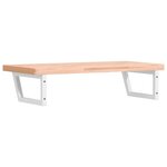 vidaXL Étagère de vasque murale acier et bois massif de hêtre