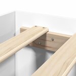 vidaXL Cadre de lit blanc 135x190 cm bois d'ingénierie