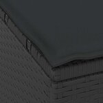 vidaXL Ensemble de salle à manger pour jardin 4 Pièces Noir Poly rotin