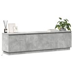 vidaXL Meuble TV Gris béton 180 x 38 x 49 cm Bois d'ingénierie