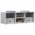 vidaXL Banc à chaussures Gris béton 105x35x35 cm Aggloméré