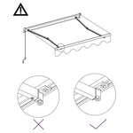 vidaXL Auvent rétractable automatique 600x300 cm Bleu et blanc