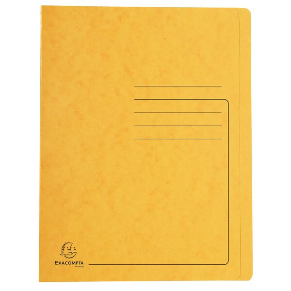 Chemise À Lamelle Carte Lustrée 355gm2 - A4 - Jaune - X 25 - Exacompta