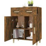 vidaXL Buffet Chêne fumé 69 5x34x89 cm Bois d'ingénierie