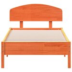 vidaXL Cadre de lit sans matelas cire marron 90x200 cm bois pin massif