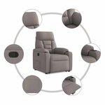 vidaXL Fauteuil inclinable taupe tissu