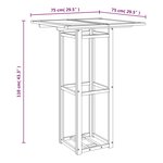 vidaXL Table de bistro 75x75x110 cm Bois d'acacia massif