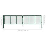 vidaXL Portail en treillis de jardin acier 390x100 cm vert