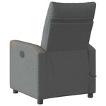vidaXL Fauteuil inclinable de massage électrique gris foncé tissu