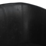 vidaXL Fauteuil noir similicuir