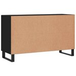 vidaXL Buffet noir 100x36x60 cm bois d'ingénierie