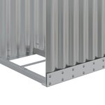 vidaXL Porte-bûches gris clair 40x45x170 cm acier galvanisé