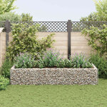 vidaXL Lit surélevé à gabion Acier 270x90x50 cm