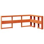 vidaXL Lit bibliothèque sans matelas cire marron 150x200 cm pin massif