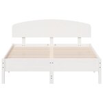 vidaXL Cadre de lit sans matelas blanc 150x200 cm bois de pin massif