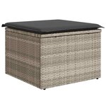 vidaXL Salon de jardin 8 Pièces avec coussins gris clair résine tressée