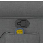 vidaXL Fauteuil de massage inclinable Gris foncé Tissu