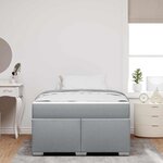 vidaXL Cadre de lit Gris clair 120 x 190 cm tissu