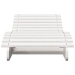 vidaXL Chaise longue blanc 205x60x31 5 cm bois massif de pin