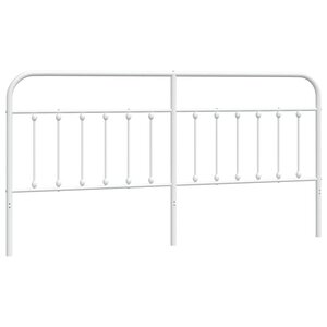 vidaXL Tête de lit métal blanc 193 cm