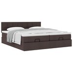 VidaXL Cadre de lit ottoman avec matelas marron foncé 160x200 cm tissu