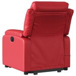 vidaXL Fauteuil inclinable de massage Rouge Similicuir