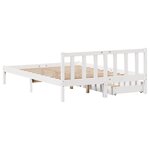 vidaXL Cadre de lit sans matelas blanc 160x200 cm bois de pin massif